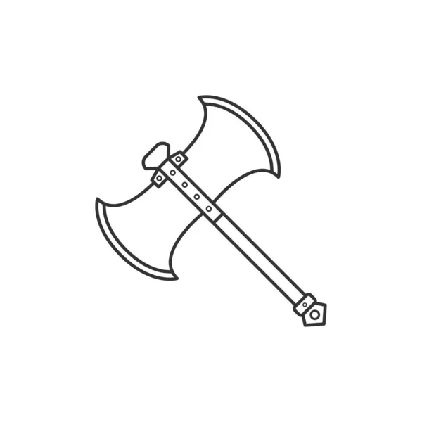Illustration Icône Hache Combat Viking Sur Fond Blanc — Image vectorielle