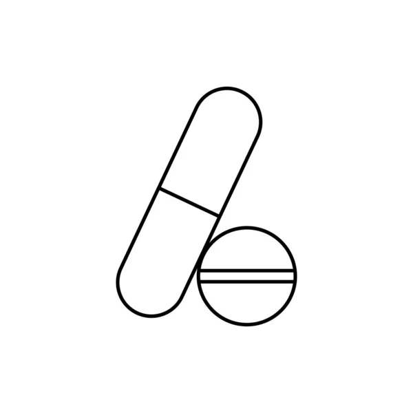 Laç Tableti Kapsül Özeti Beyaz Arkaplan Llüstrasyonu Tıp Eczacı Tedavi — Stok Vektör