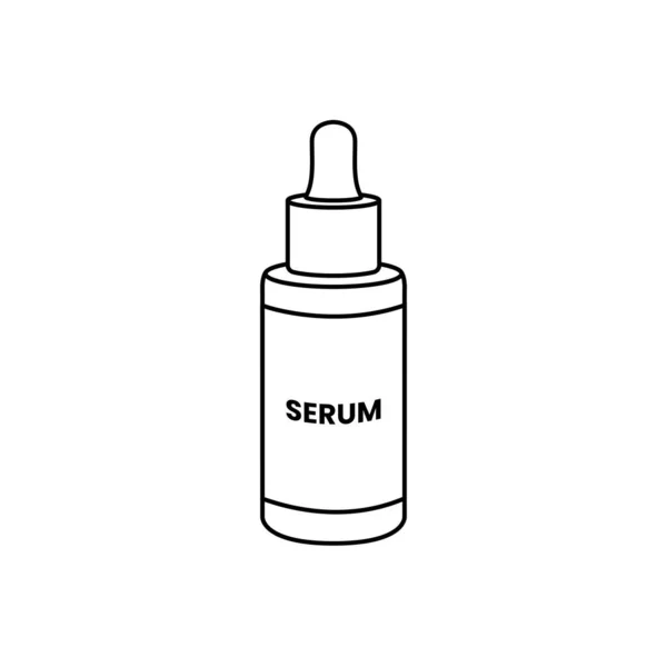 Ilustrasi Ikon Sebotol Serum Pada Latar Belakang Putih Terisolasi Cocok - Stok Vektor