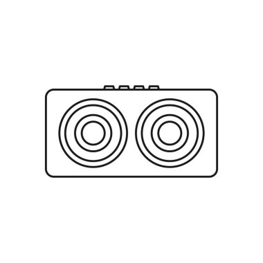 Sözcü Black and White Icon in outline Style on a White background Proitable for Music, Stereo, Audio Icon. İzole edilmiş