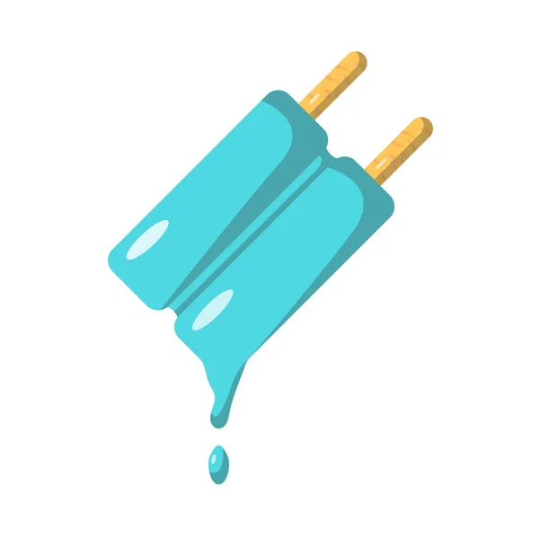 Tropfendes Eis Flach Illustration Saubere Und Glänzende Icon Design Elemente — Stockvektor