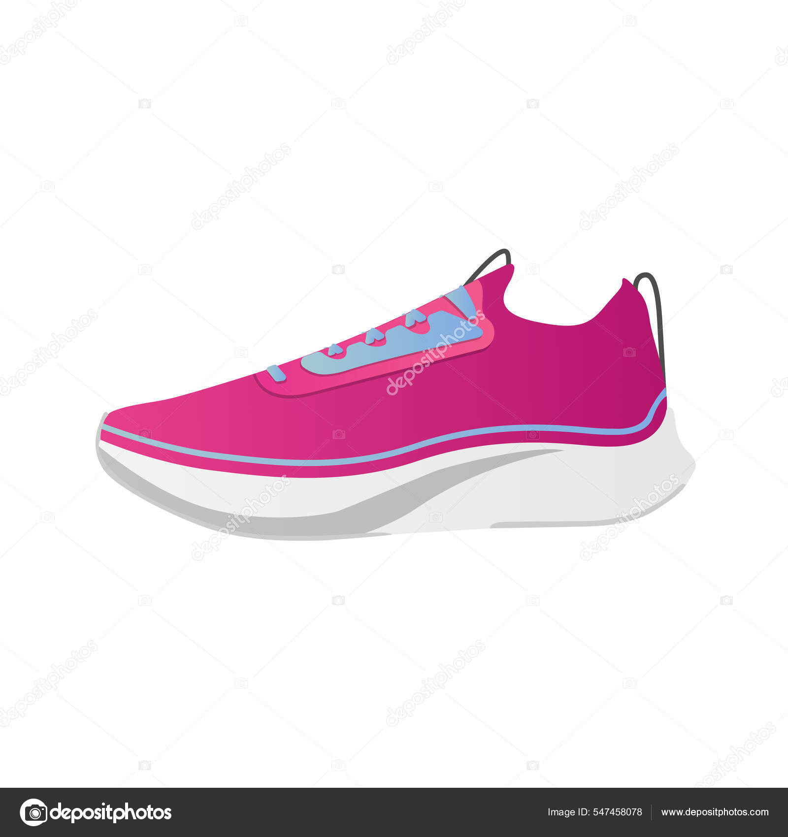ランニングシューズフラットイラスト 白い背景のアイコンデザイン要素をきれいにする ストックベクター C Khairuman23