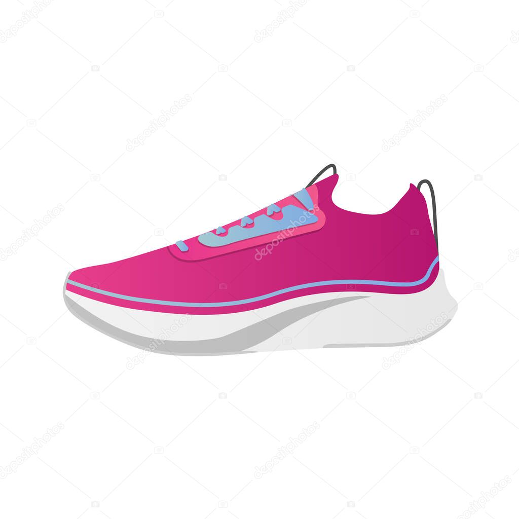Running Shoes Flat Illustration. Clean Icon Design Element on Isolated White Background