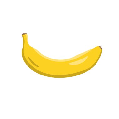 Banana Flat Illustration. İzole edilmiş Beyaz Arkaplanda Temiz Simge Tasarım Elemanı