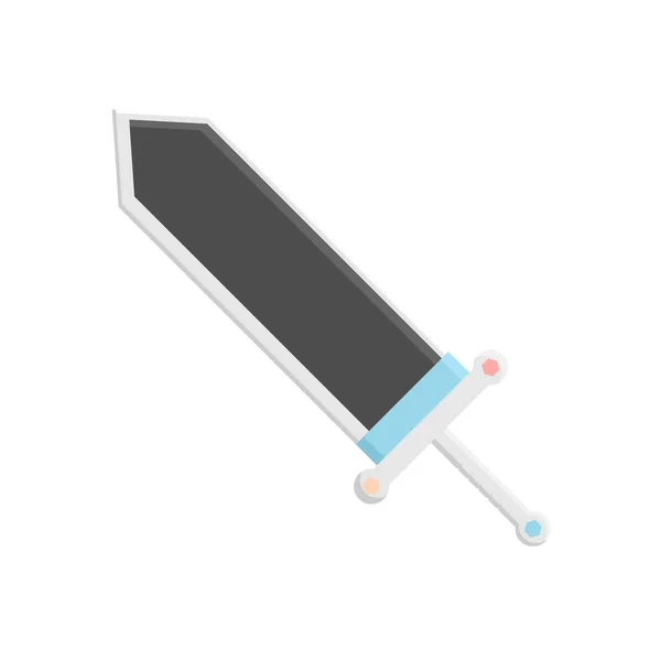 Espada Ilustración Plana Elemento Diseño Icono Limpio Sobre Fondo Blanco — Vector de stock