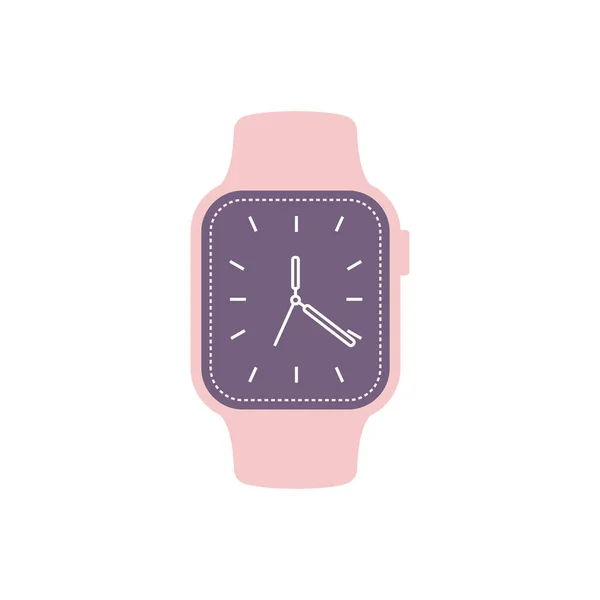 腕時計フラットイラスト 白い背景のアイコンデザイン要素をきれいにする — ストックベクタ