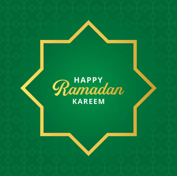 Happy Ramadan Kareem Square Banner Com Fundo Padrão Adequado Para — Vetor de Stock