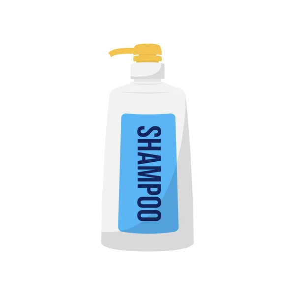 Shampoo Bottle Flat Illustration Dalam Bahasa Inggris Elemen Rancangan Ikon - Stok Vektor