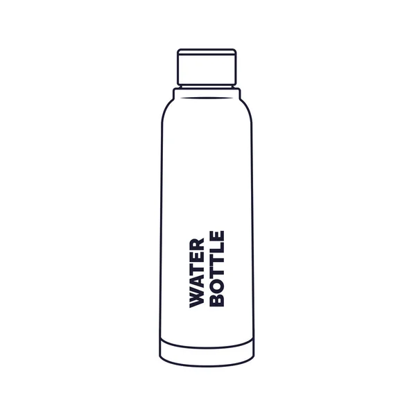 Ikona Szkicu Butelki Wody Ilustracja Izolowanym Białym Tle Nadaje Się — Wektor stockowy