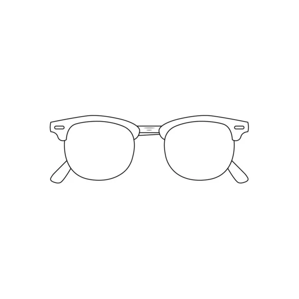 太阳镜轮廓图标分离白色背景适用于配件 眼镜图标的说明 — 图库矢量图片