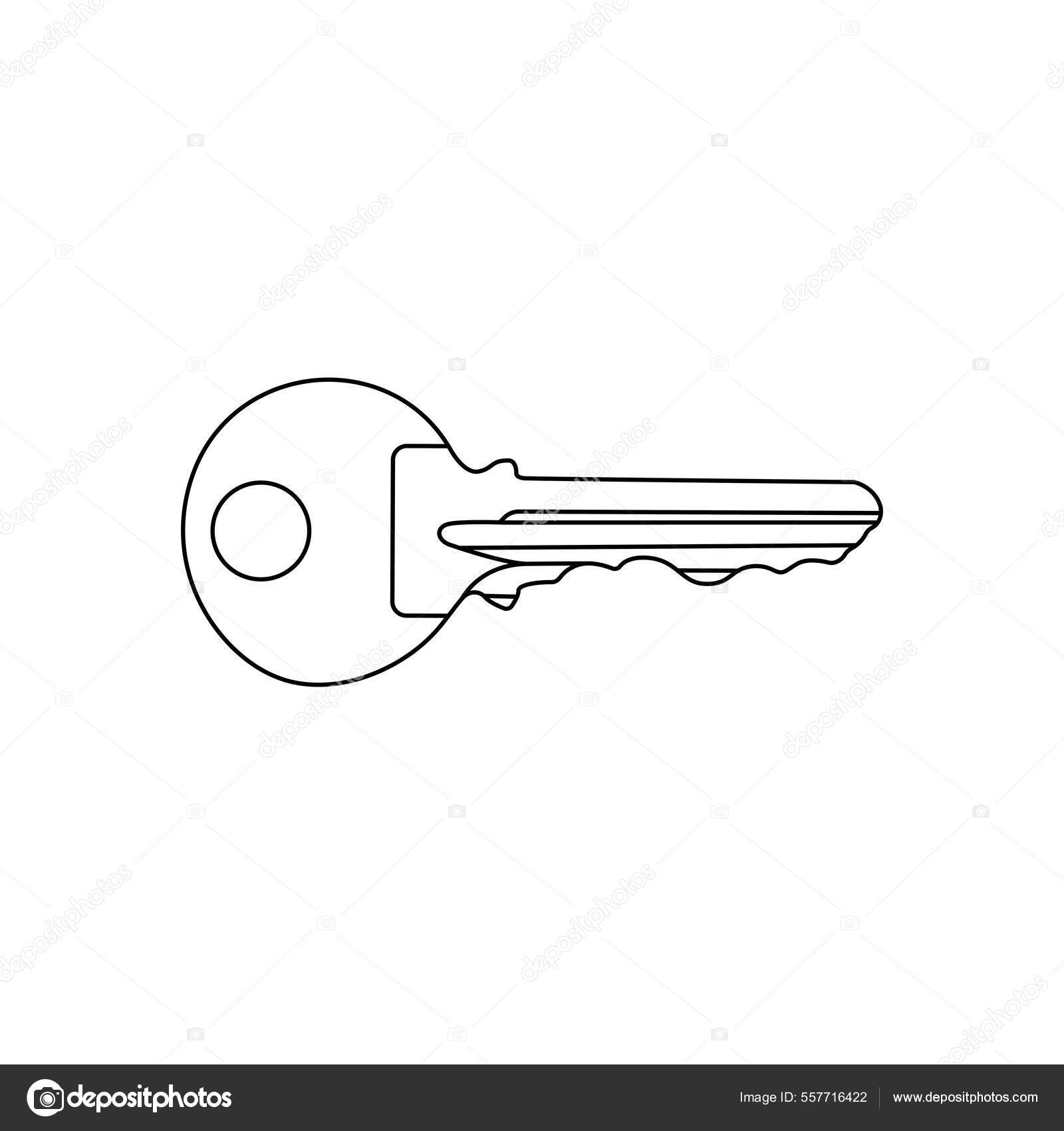 Outline Keys Bunch Of Keys In Hand Thin Line Vector Icon In Black