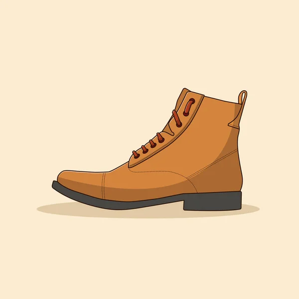 Ilustrasi Ikon Sepatu Kulit Vektor Pakaian Kaki Aksesoris Gaya Kartun - Stok Vektor