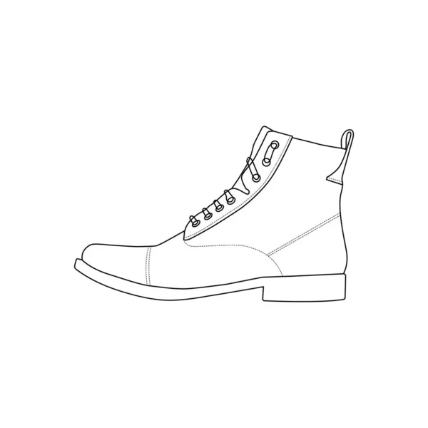 Sapatos Couro Esboço Ícone Ilustração Fundo Branco Isolado Adequado Para —  Vetores de Stock