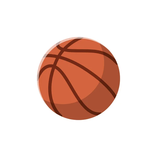 Basketbal Flat Illustration Vyčistit Prvek Návrhu Ikon Izolovaném Bílém Pozadí — Stockový vektor
