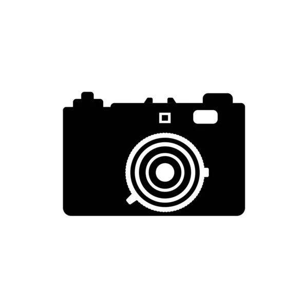 Camera Silhouette Black White Icon Design Element Isolated White Background — Stock Vector