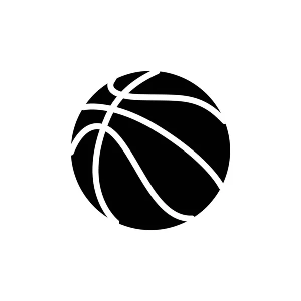 Basketbal Silhouet Zwart Wit Pictogram Ontwerp Element Geïsoleerde Witte Achtergrond — Stockvector