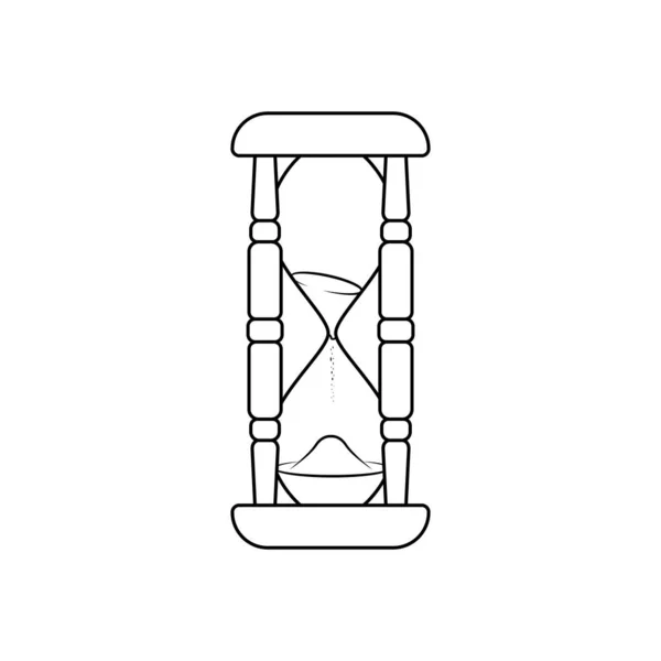 Illustration Icône Contour Sablier Sur Fond Blanc Isolé Approprié Pour — Image vectorielle