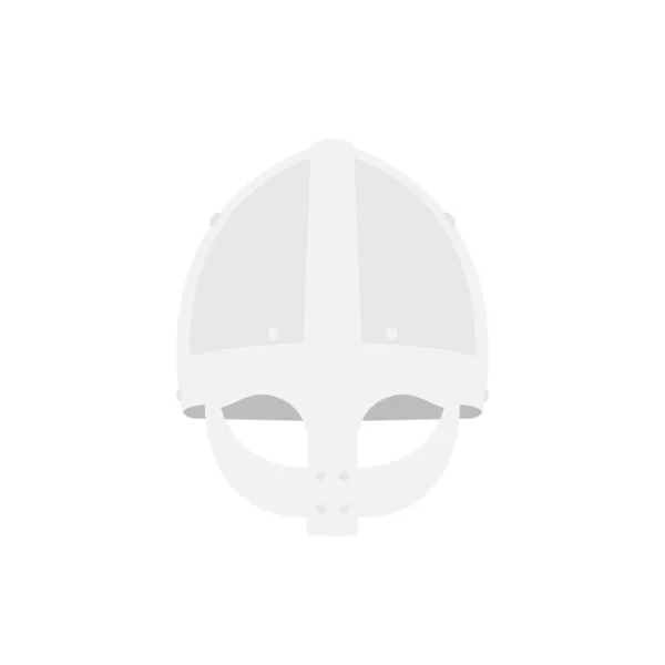 Viking Helmet Flat Illustration Clean Icon Design Element Isolated White — Stock Vector