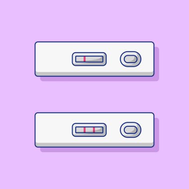 Hamilelik Test Vektörü Simgesi İllüstrasyonu. Tıbbi Malzeme Vektörü. Web İniş Sayfası, Bayrak, Flyer, Etiket, Duvar Kağıdı, Arkaplan İçin Düz Çizgi Film Biçimi