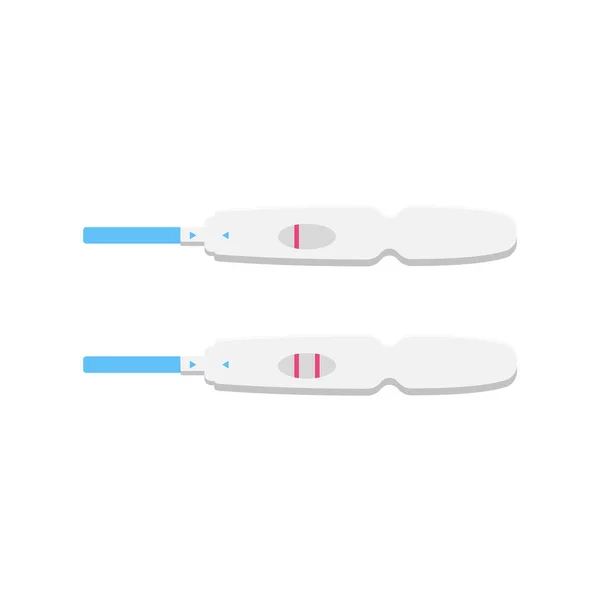 Pregnancy Test Flat Illustration Clean Icon Design Element Isolated White — Vector de stock