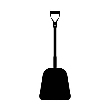 Kürek silueti. İzole edilmiş Beyaz Arkaplanda Siyah ve Beyaz Simge Tasarım Elemanı