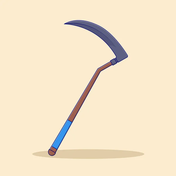 Scythe Vector Illustration 약자이다 농업용 Vector Flat Cartoon Style Suitable — 스톡 벡터