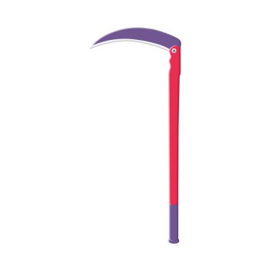 Scythe Düztablosu. İzole edilmiş Beyaz Arkaplanda Temiz Simge Tasarım Elemanı