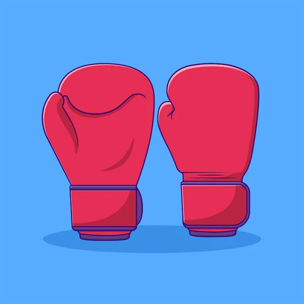 Boxing Gloves Vector Icon Illustration. Sports Equipment Vector. Flat Cartoon Style Suitable for Web Landing Page, Banner, Flyer, Sticker, Wallpaper, Background