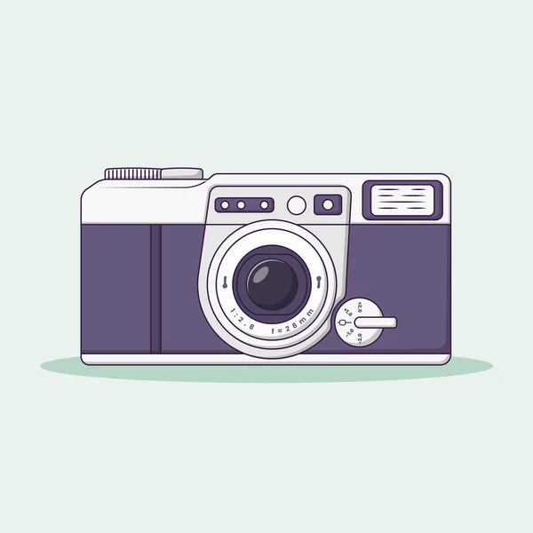 Camera Vector Icon Illustration Outline Design Element Clip Art Web — Stock vektor