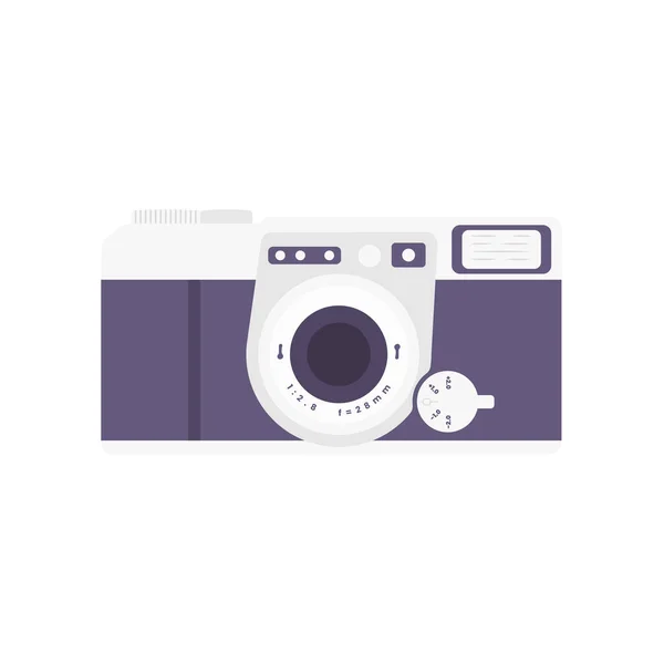 Camera Flat Illustration Clean Icon Design Element Isolated White Background — Vetor de Stock