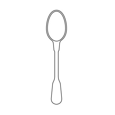 Beyaz Arkaplanda Kaşık Görüntü Simgesi