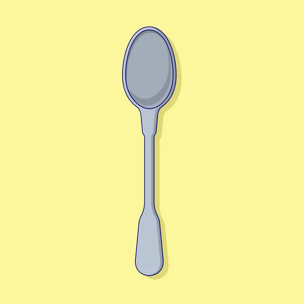 Spoon Vector Icon Illustration Outline Design Element Clip Art Web — Vector de stock