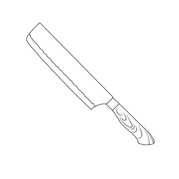 Knife Outline Icon Illustration White Background — Stockový vektor