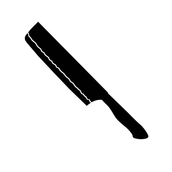 Černobílý Nůž Prvek Designu Ikon Izolovaném Bílém Pozadí — Stockový vektor