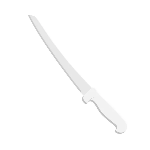 Kitchen Knife Flat Illustration Clean Icon Design Element Isolated White — Stockvektor