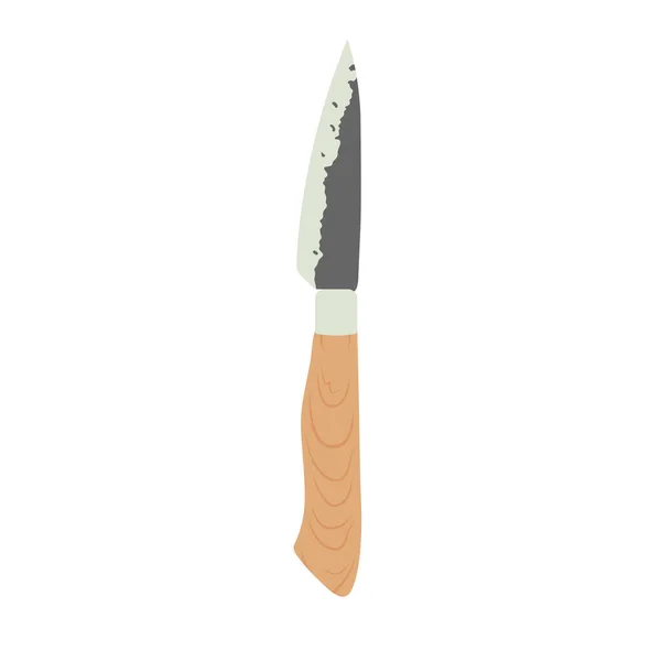 Couteau Cuisine Illustration Plate Élément Conception Icône Propre Sur Fond — Image vectorielle