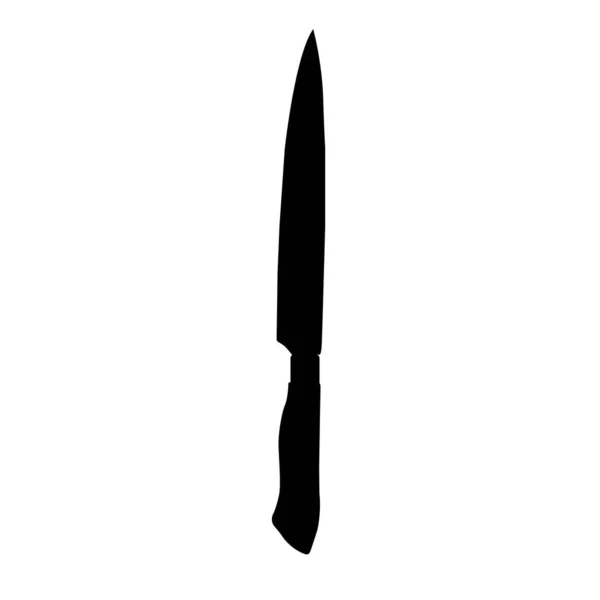 Kitchen Knife Black White Icon Design Element Isolated White Background — Wektor stockowy