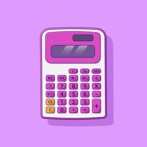 Calculator Vector Icon Illustration Outline Design Element Clip Art Web — Vetor de Stock