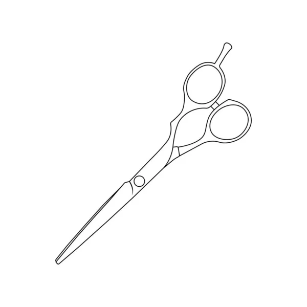 Haircut Scissors Outline Icon Illustration White Background — Vettoriale Stock