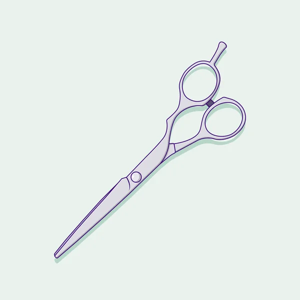 Haircut Scissors Vector Icon Illustration Outline Design Element Clip Art — Stok Vektör