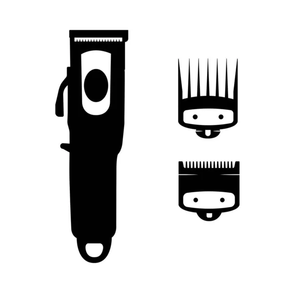 Haircut Machine Black White Icon Design Element Isolated White Background — 스톡 벡터