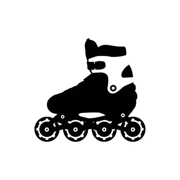 Roller Skates Black White Icon Design Element Isolated White Background — Stockvektor