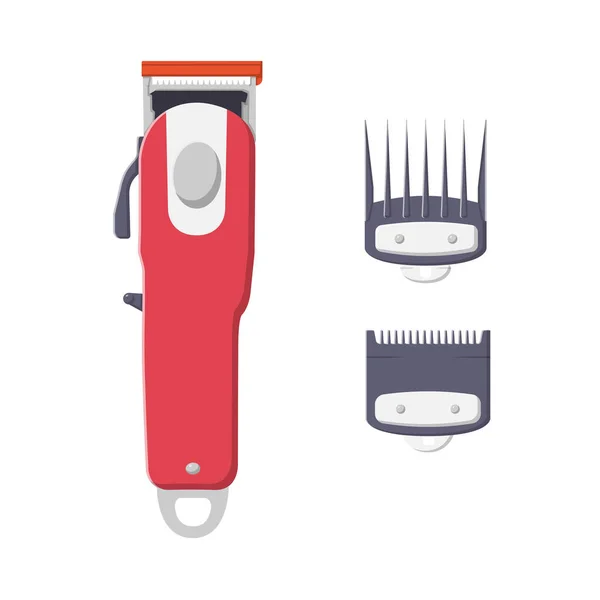 Haircut Machine Flat Illustration Clean Icon Design Element Isolated White — Vettoriale Stock