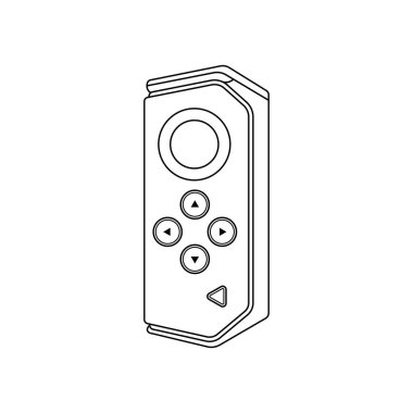 Smartphone Gamepad Outline Icon Illustration on White Background