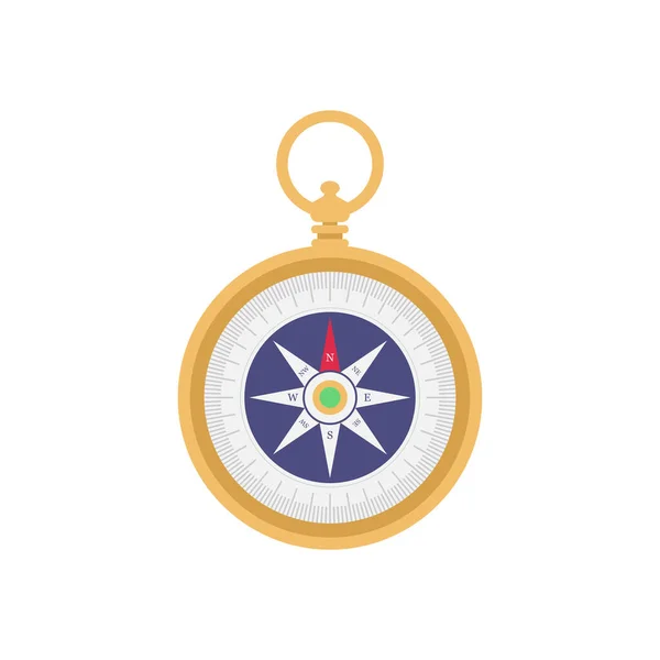 Kompas Płaska Ilustracja Czysty Element Projektu Ikony Izolowanym Białym Tle — Wektor stockowy