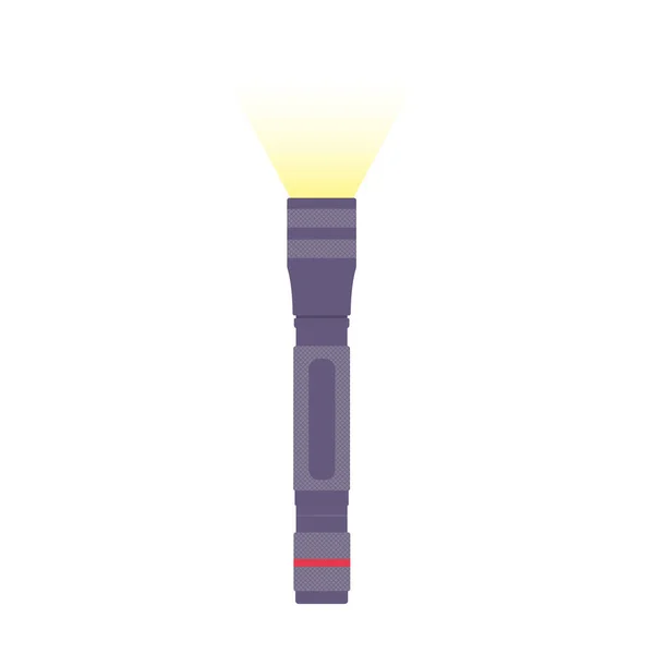 Taschenlampe Flache Illustration Clean Icon Design Element Auf Isoliertem Weißen — Stockvektor