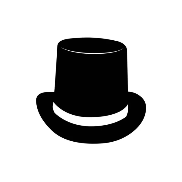 Magician Hat Silhouette Black White Icon Design Element Isolated White — Stock vektor