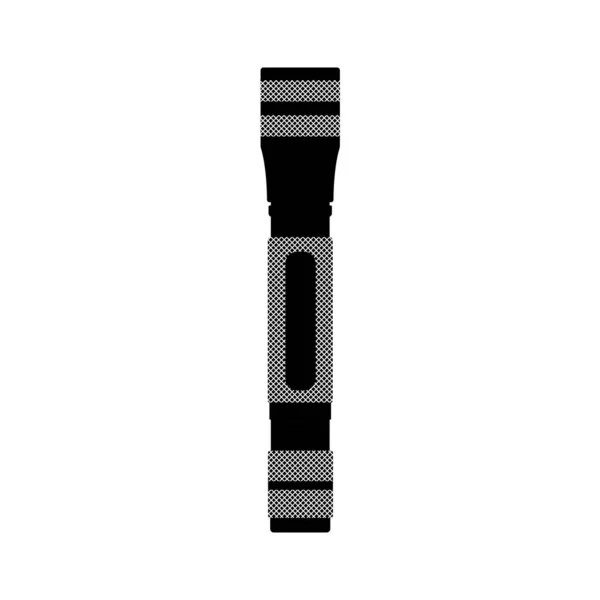 Flashlight Silhouette Black White Icon Design Element Isolated White Background — стоковый вектор