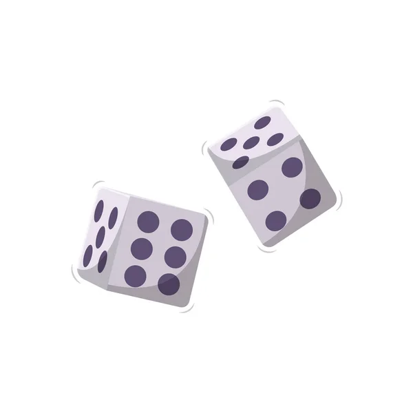 Dice Flat Illustration Clean Icon Design Element Isolated White Background — ストックベクタ