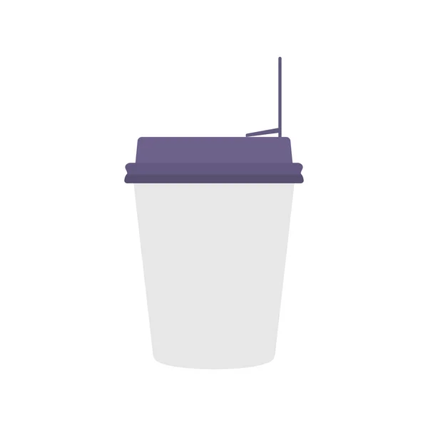 Paper Cup Flat Illustration Clean Icon Design Element Isolated White — стоковый вектор